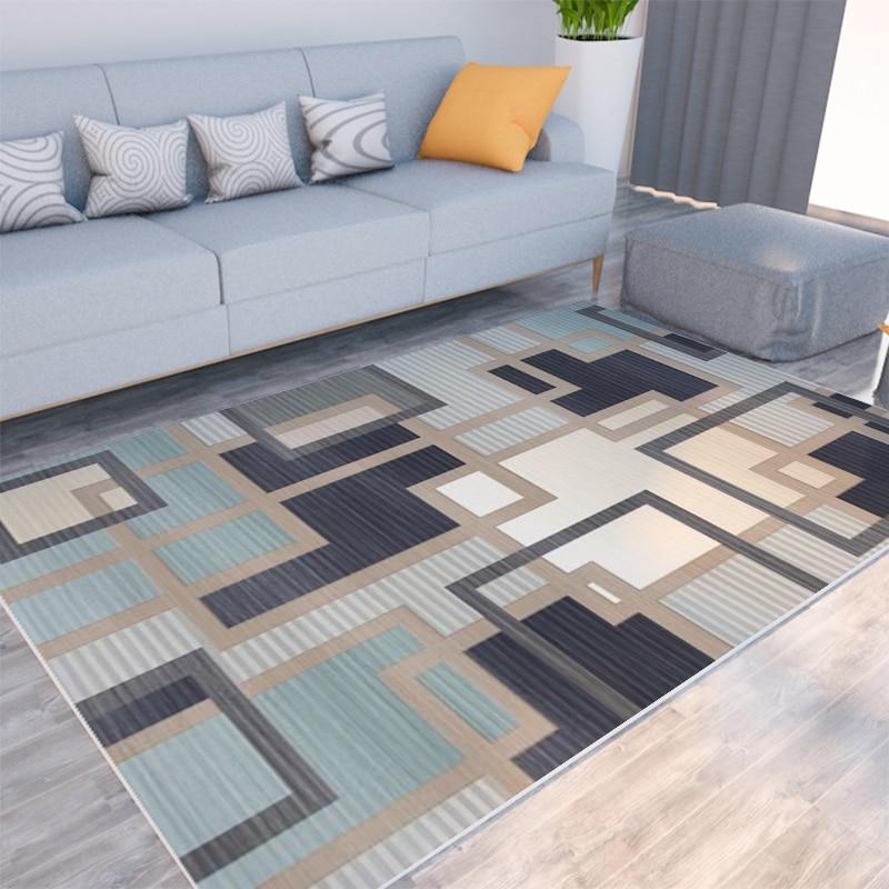 Коврик для гостиной, моющийся, современная печать, геометрический напольный ковер, ковер для гостиной, коврик для спальни