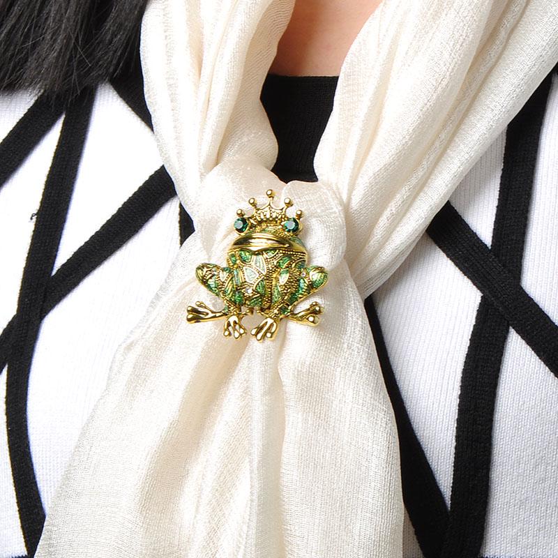 Blucome Яркая брошь в виде лягушки, ювелирные изделия из кристаллов животных, женские кардиганы, свитер, обычные аксессуары, булавки