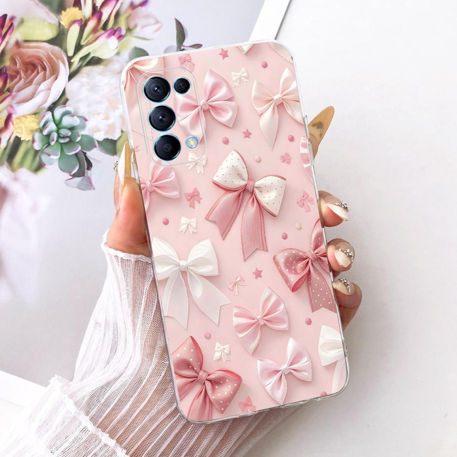 For Oppo Reno 5 Pro 5G Case CPH2201 Stylish Flowers Butterfly Painted Cover Soft Slim Phone Case For Oppo Reno 5 Reno5 Pro Shell