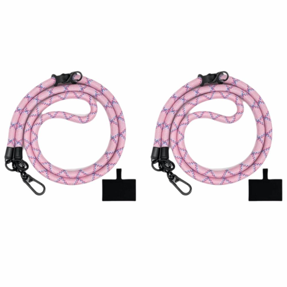 2 Pcs Adjustable Strap Cell Phone Lanyard Metal Polyester Crossbody Lanyard Neck Lanyard  Keychain