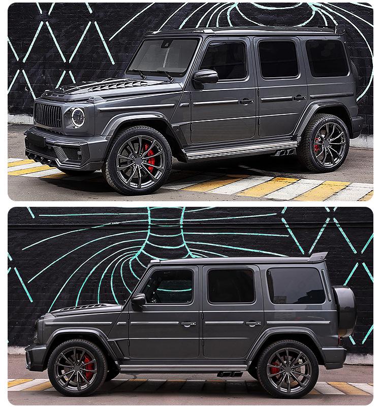 Передний спойлер-крыло B-Style из углеродного волокна со светодиодами для Mercedes-Benz G-Class W463/W464