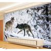3D Обои Современные Простые Животное Волк Снежный Пейзаж Фото Обои Гостиная ТВ Диван Фон Настенная Живопись Papier Peint Enfant