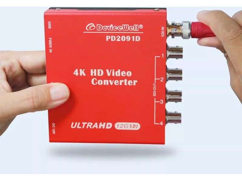 Devicewell PD2091D 12G/4K Demultiplexer 4-Link 3G SDI HD Signal
