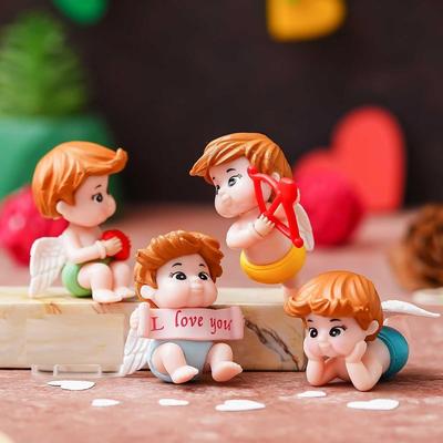 Миниатюрные экспонаты Купидона (Набор из 4) Украшения ко Дню святого Валентина | Домашний декор Последние