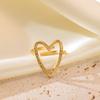 Простое полое кольцо любви, женское открытое кольцо на указательный палец от холодного ветра, кольцо в форме сердца