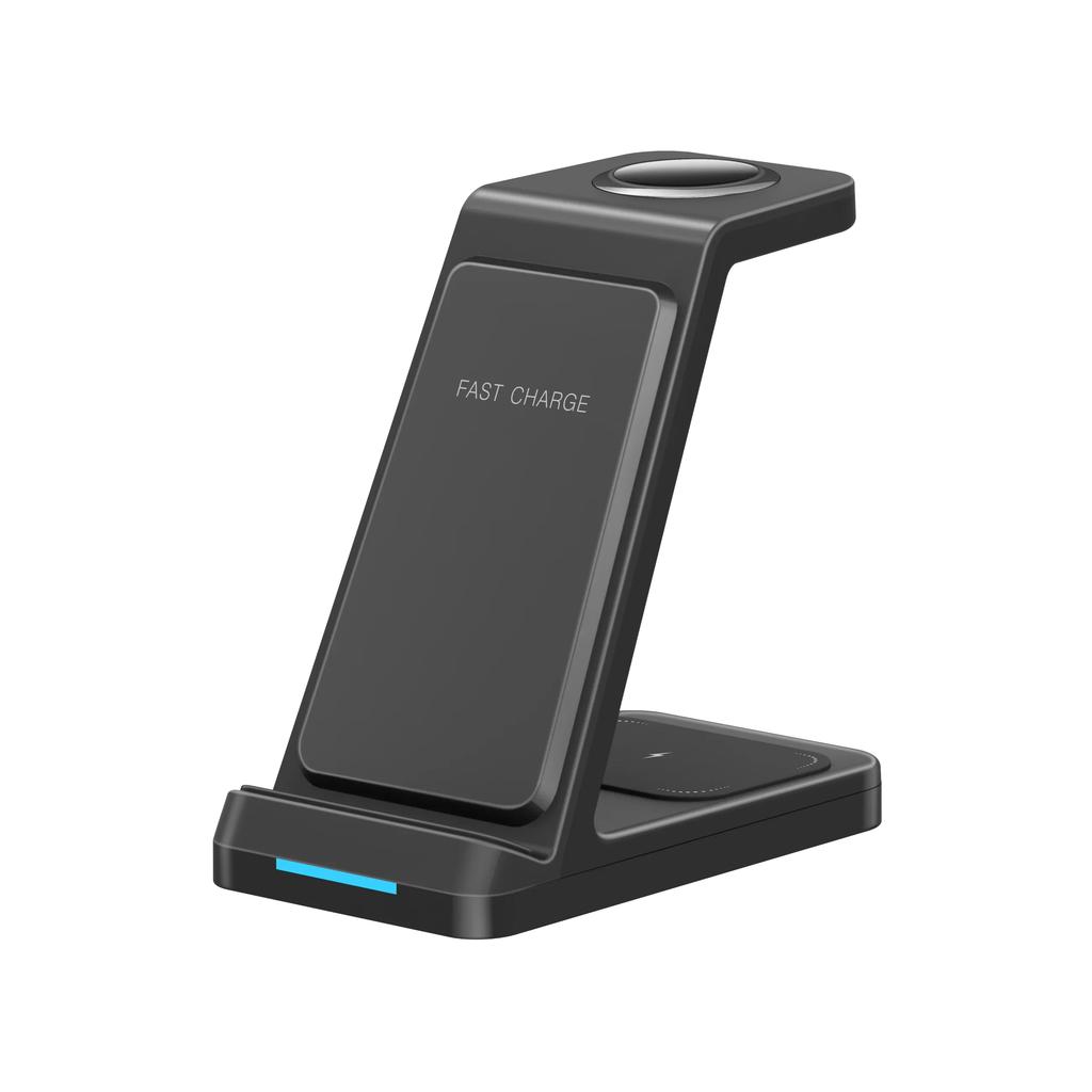 Wireless Charger Stand 3 in 1 Fast Charging Station for iPhone 16 15 14 13 12 Pro Max iWatch 10/9/8/7/6/5/4/3 Airpods 4/3/2/