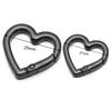 5Pcs 25mm Heart Shaped Carabiner Hook Ring Keychain Keyrings for DIY Jewelry Making Supplies Connector Buckles Accessories