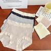 N9120 Morandi Brushed Acrylic Self-Heating High Waist Women's Antibacterial Underwear - Medium Micro-Abdomen