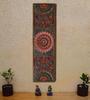 Hand-Painted Wooden Wall Panel: Indian Ethnic Floral Design
