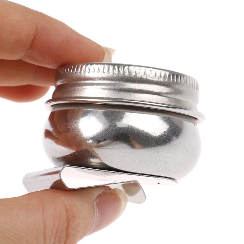 Stainless Steel Drum Painting Palette Oil Paint Pot Single Double Hole Dipper