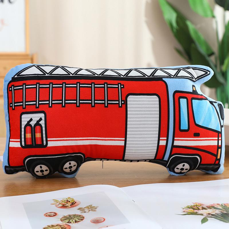 Childrens Aircraft Tanks Excavators Fire Trucks Bicycles Plush Pillows For Kids Bedroom