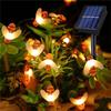 20/50/100 LED Солнечные Милые Пчелки Сказочные Гирлянды Садовые Сказочные Огни 8 Режимов Наружное Освещение для Пасхи Рождества Свадебного Декора