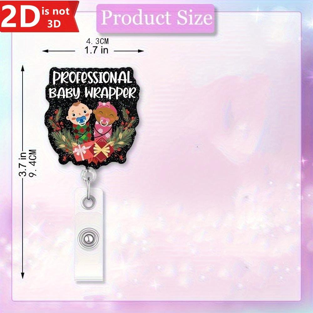 "My Work Is Colorful" Silver Glitter Badge Reel. Fun Vein Puncture ID Clip Gift for Lab Techs & Doctors.