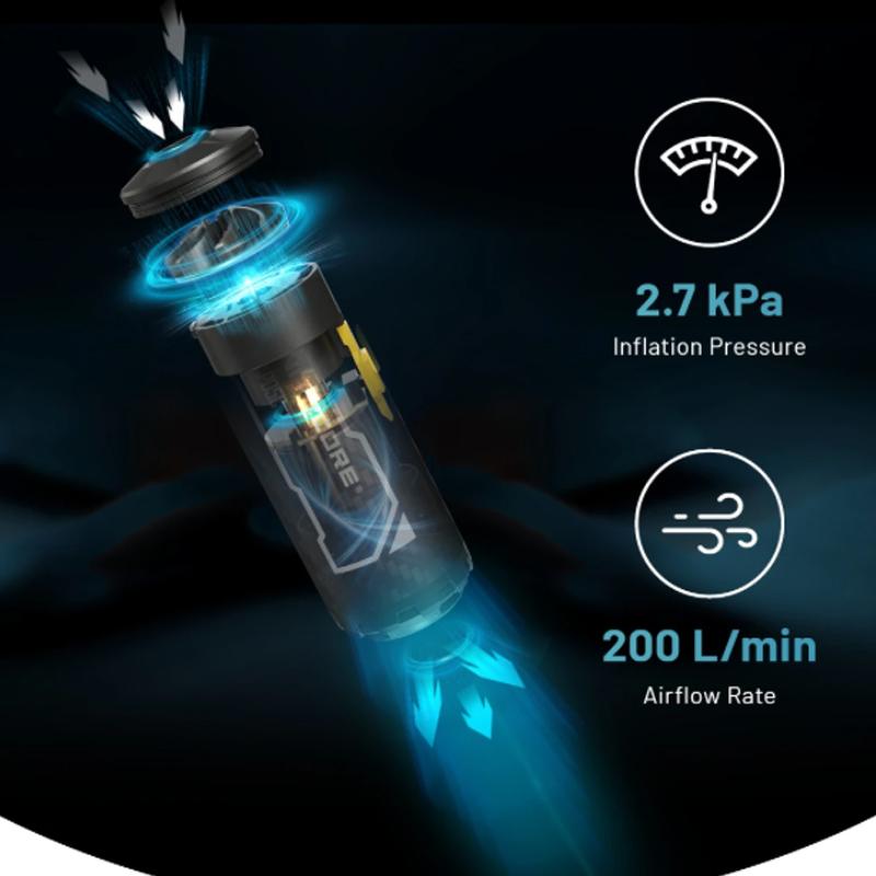 NITECORE AP05C Carbon Fiber Air Pump Lightweight Portable Electric Inflator Pump Outdoor Camping