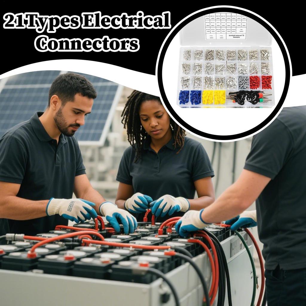 Комплект электрических разъемов 21 тип Набор автомобильных клеммных контактов Многофункциональный комплект электрических разъемов 1/1,5/1,8/2,2/2,8/3,5 мм Для