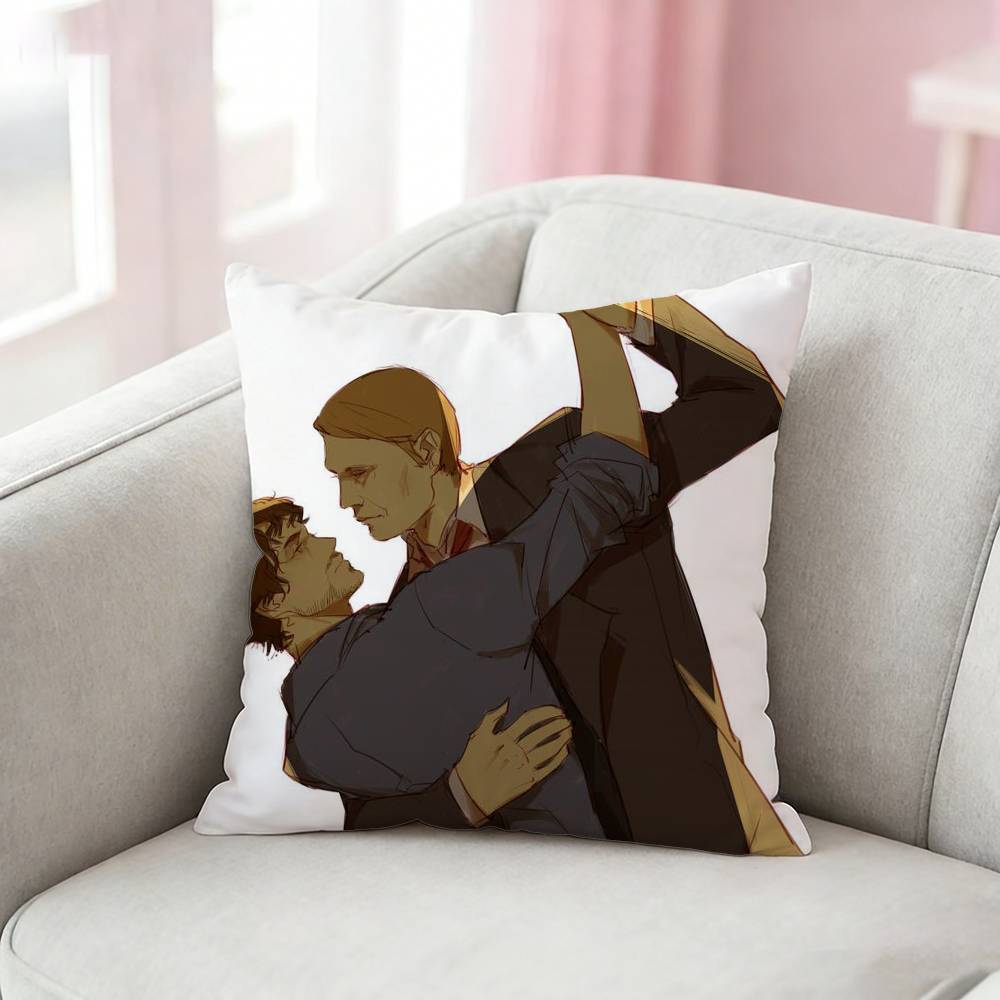H-Hannibals And Will Pillow Case Cushion Cover Throw Pillow Case For Car Sofa