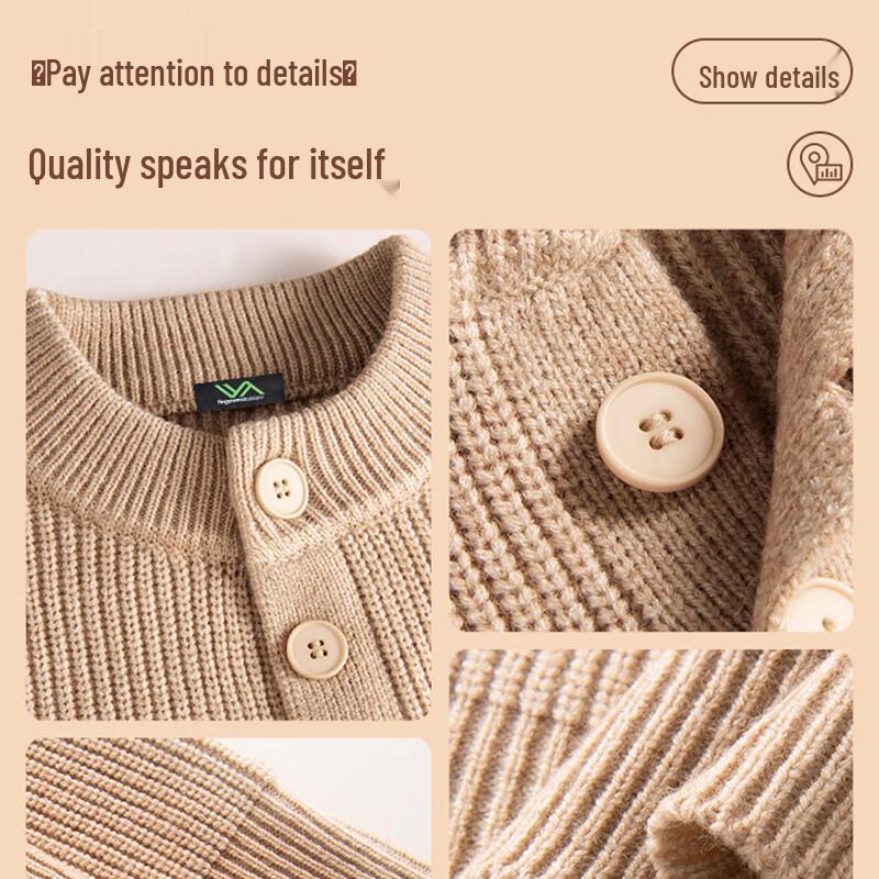 Fingercroxx Men's Henry Collar Casual Sweater