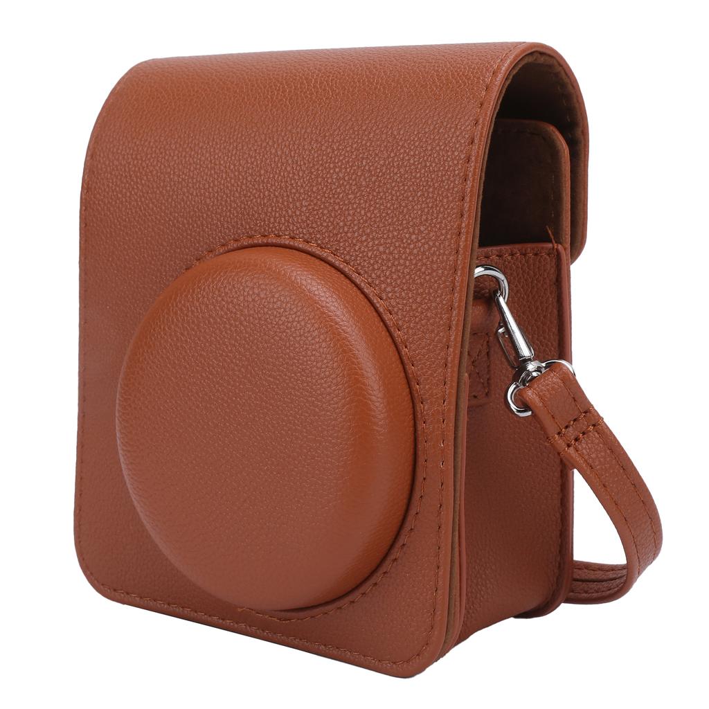 PU Leather Mini Camera Case Bag with Adjustable Shoulder Strap for Instax Mini 40 CameraBrown