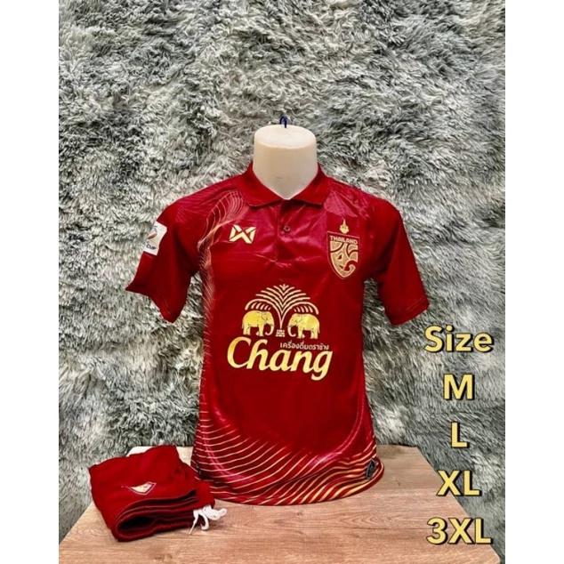 THAILAND National Football Soccer Vintage Shirt Polo Unisex Men Women Training JERSEY CHEER Print Quick Dry Short Sleeve Uniform Elephant Badge Logo