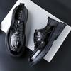 2025 мужские деловые кожаные туфли с круглым носком, туфли дерби в британском стиле, первый слой коровьей кожи, трендовые универсальные свадебные туфли, черные