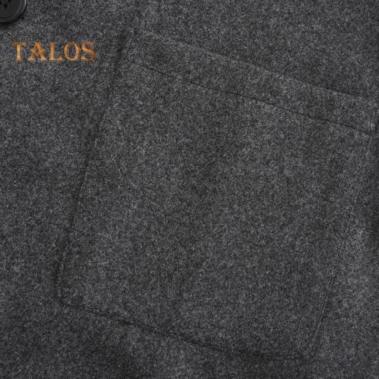 Мужское пальто с лацканами, длинный рукав, однобортный однотонный пиджак с карманами, свободный крой, повседневная верхняя одежда, повседневная одежда