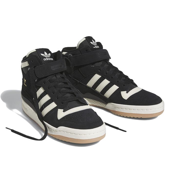 adidas Forum Mid Black Cream Gum Кроссовки унисекс Core-Black Cream-White FZ6252
