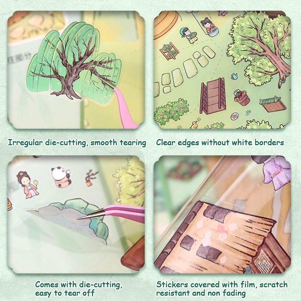 3D Стикеры с пейзажами DIY Визуальные складывающиеся стикеры Новая миниатюрная сцена 3D стикеры