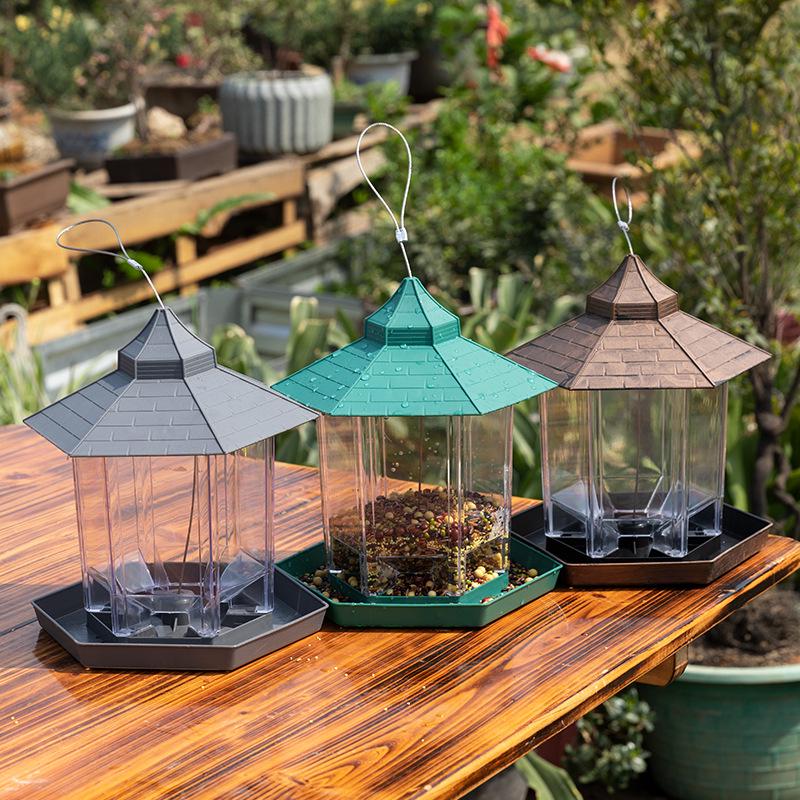 Уличная подвесная водонепроницаемая кормушка для птиц для балкона и двора