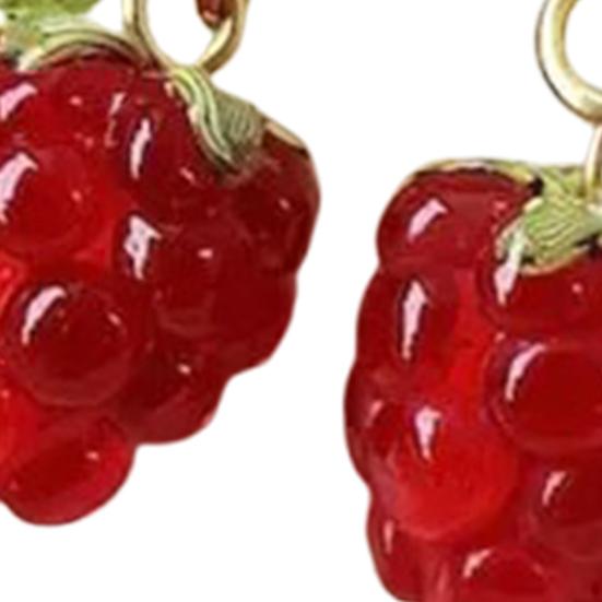 1 пара женских сережек с искусственным кристаллом малины, серьги-кисточки с фруктами, серьги-крючки для выпускного вечера, вечеринки, свидания, украшения для ушей