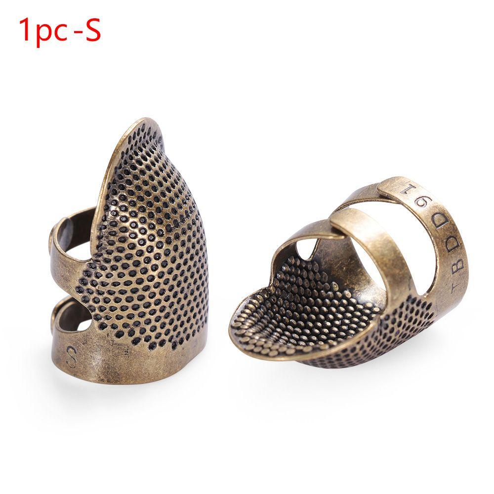 Stitching Tools DIY Crafts Vintage Gold Finger Protector Antique Ring Metal Needle Thimble
