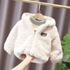 Toddler Baby Girl Boy Fleece Hoody Jacket Little Kids Zip Up Teddy Coat Sweatshirt Children Warm Winter Outwear Hoodies Clothes