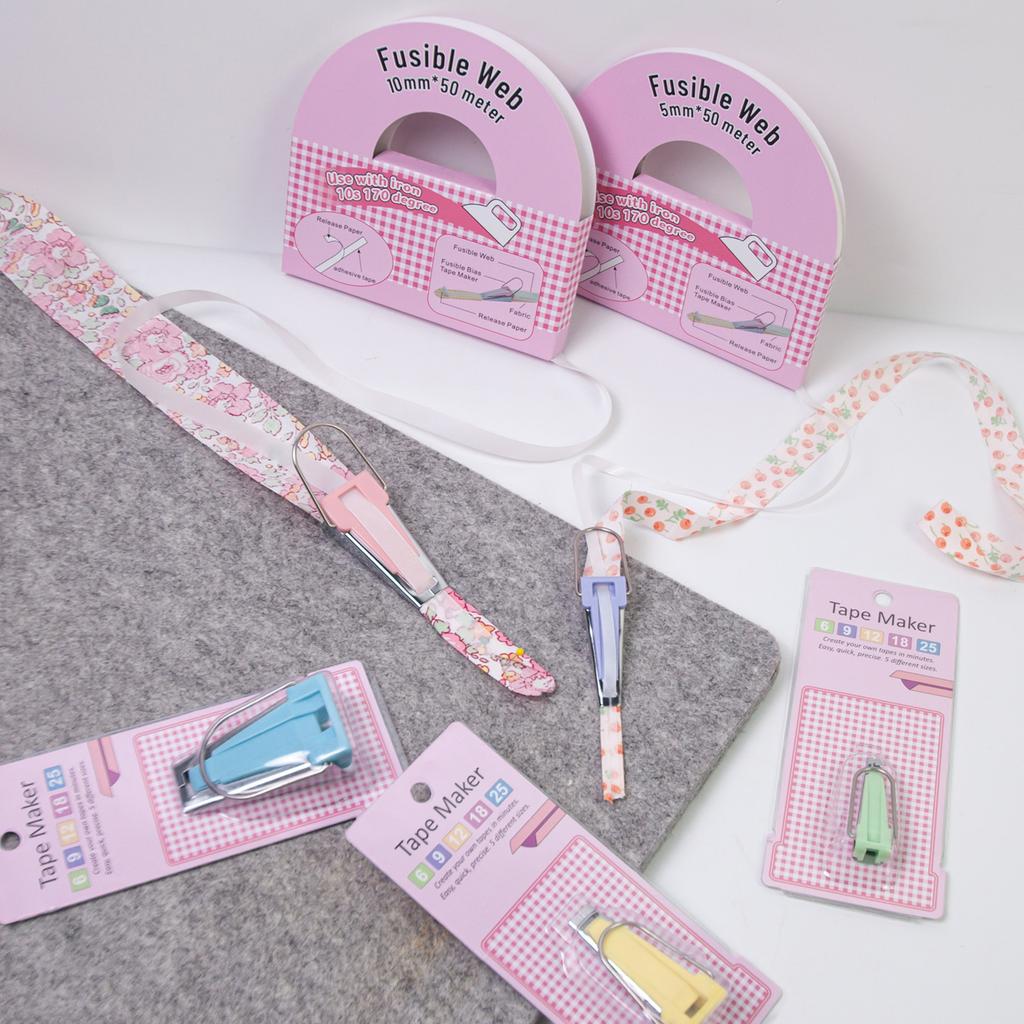 Инструмент для изготовления косой бейки, инструмент для изготовления тканевой ленты 6 мм 9 мм 12 мм 18 мм 25 мм 5 размеров, инструмент для квилтинга, шитье, квилтинг, изготовление косой бейки