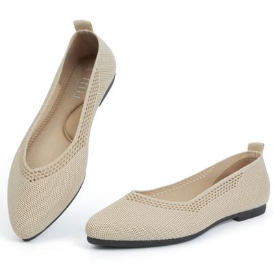 Сетчатые туфли на плоской подошве для женщин Слипоны Балетки Туфли на плоской подошве Трикотажные туфли на плоской подошве с острым носком для женщин Удобные нарядные женские туфли