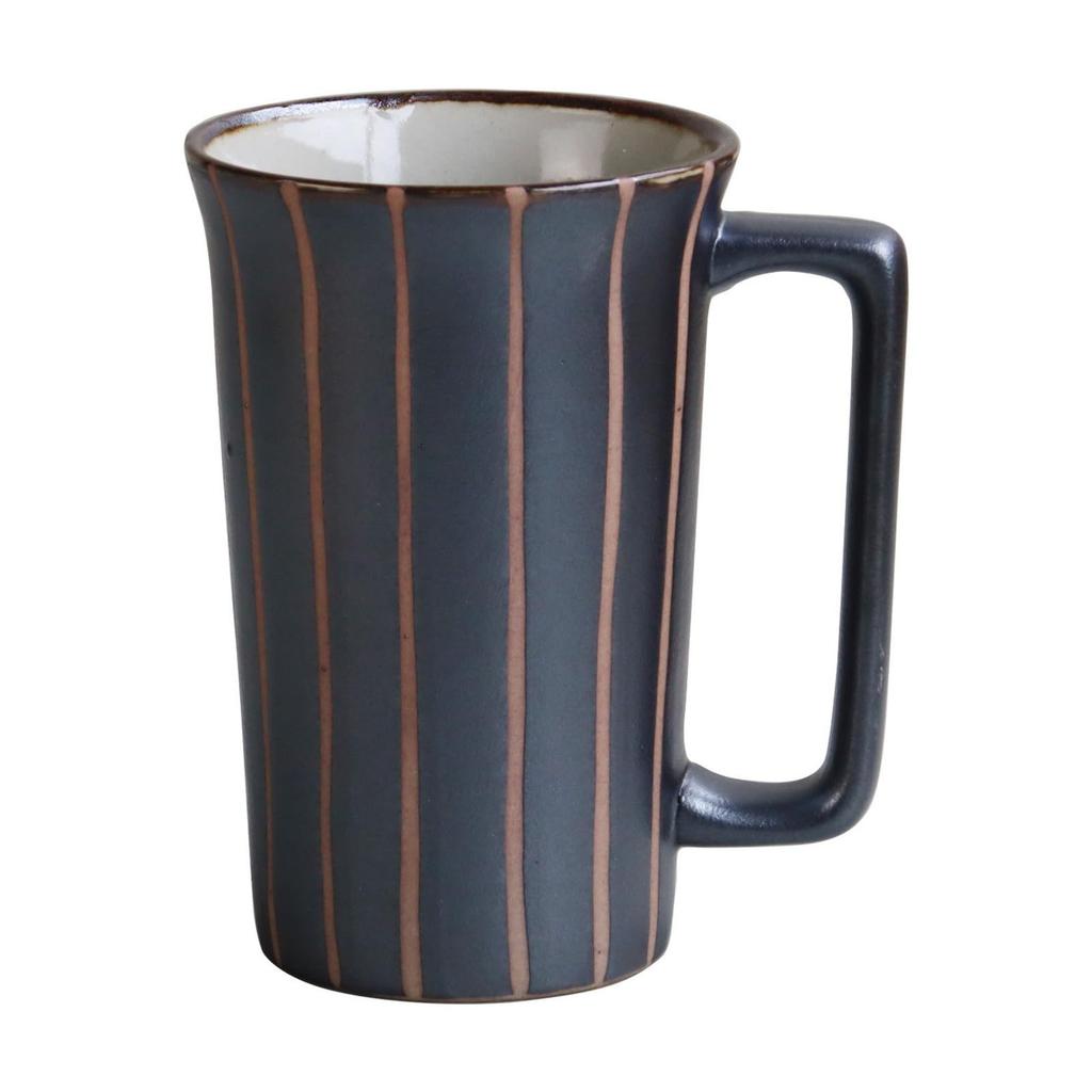 Awasaka Tokusa Black Beer Mug Ceramic Cup Mug Foamy and Creamy Diameter X Height 13 Cm Capacity 500 Ml Microwave and Dishwasher Safe Made In Japan