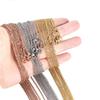 10 Pcs Metal Thin Necklace Chain with Lobster Claw Clasps Flat O Chain Necklace Accessories for DIY Jewellery Making