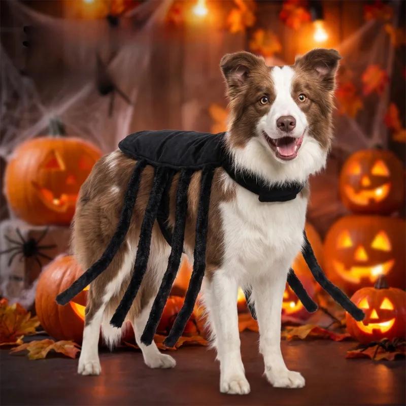 1PCS Halloween Dog Cat Cosplay Costume Fabric Halloween Dog Cat Cosplay Costume Spider‑Shaped Pet Outfit Party Festival Pet