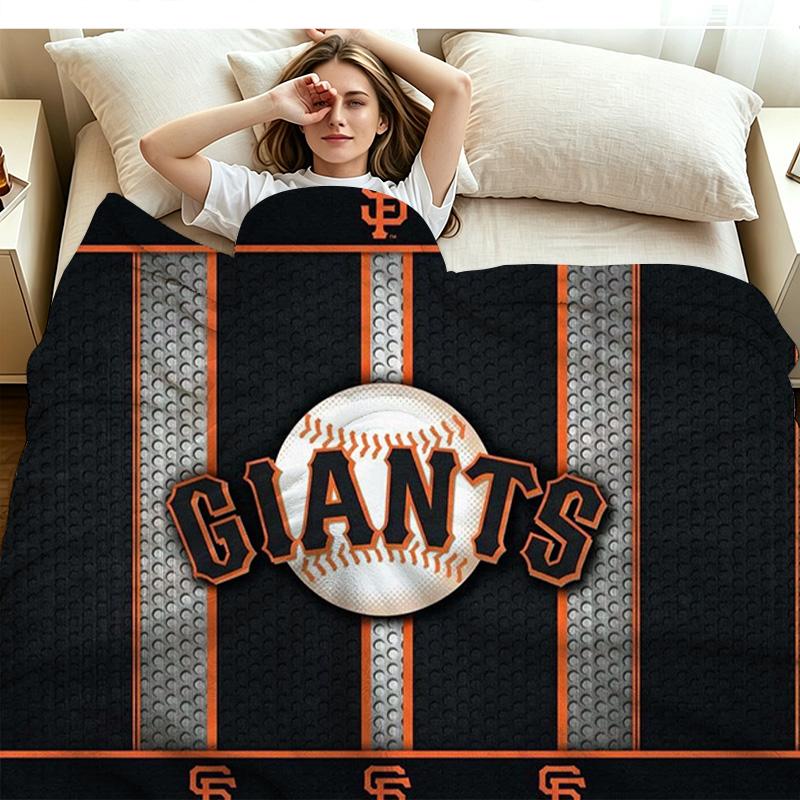 San Francisco Giants Print Flannel Blanket High Quality Warm Comfortable Cover for All Seasons Perfect for Gifts Home Decor