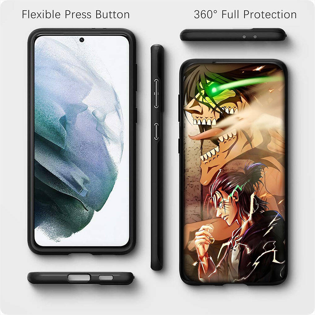 Для iPhone 17 16 15 Xiaomi Poco F7 F8 X7 X6 C85 C75 M8 Redmi Note 14 13 12 11 Pro Max 14C 13C A3 A4 Чехол Аниме Атака на Титанов Эрен Йегер Леви Обложка