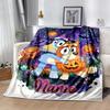 Halloween Friends Costume Customize Your Name Blanket Gift Personalized Blanket Soft Warm Cozy Great for Home Decor Couch Office Chair Office