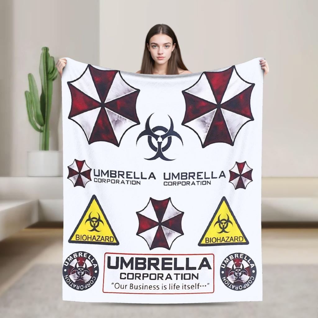 Resident Umbrella Corps Eviled Blanket Cover Fleece The Sinister Business Ultra-Soft Throw Blanket for Airplane Travel Bed Rug