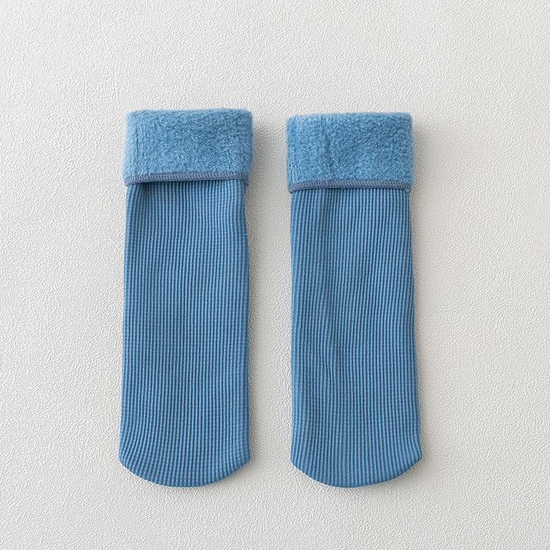 Детские зимние теплые носки для девочек, утепленные теплые носки, домашние напольные носки LXY