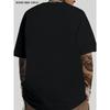 Мужская повседневная стильная футболка - Обычный крой, короткие рукава, круглый вырез, с модным принтом, идеально подходит для уличного стиля или повседневного образа