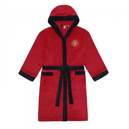 Manchester United FC Mens Crest Fleece Dressing Gown