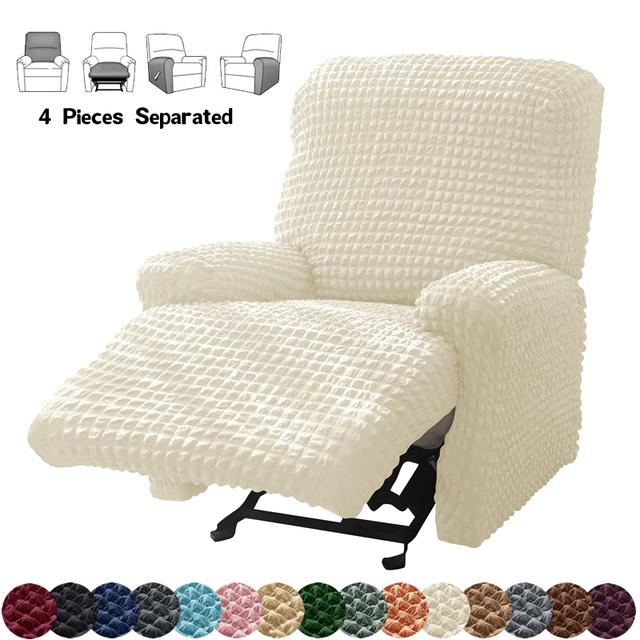 Чехлы для кресел в сплит-стиле для гостиной, эластичные чехлы для диванов из жатого хлопка с рюшами, чехол для кресла для отдыха, чехол для ленивого мальчика, чехол для кресла