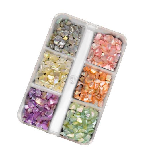 1Box Nail Ornament Portable Easy To Remove Universal Beautiful Shell Pieces for Home