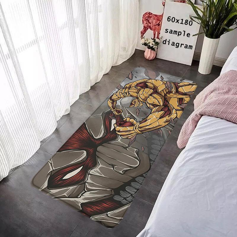 Door Mats Interior Foot Rug Attack on Titan Welcome Floor Mat for Entryway Soft Hallway Carpet Kitchen Rugs Fluffy Home Decor