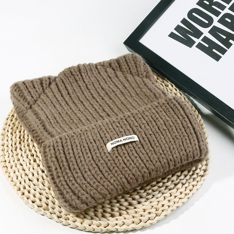 Japanese Cat Ear Wool Hat for Women In Autumn and Winter Warm Cute Knitted Hat Korean Version Versatile Cold Pullover Cold Hat