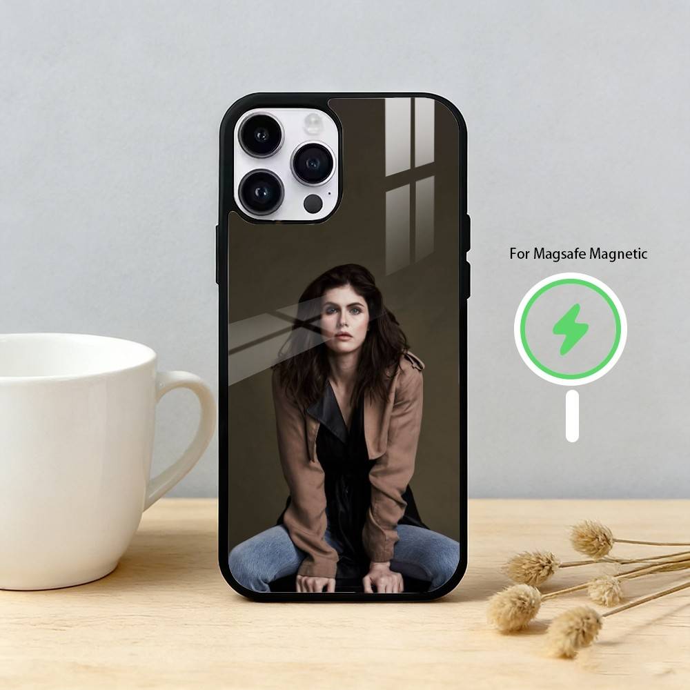 A-Alexandra Daddario Phone Case For iPhone 17/16/15/14/13/12/Plus/Pro/Max for Magnetic Wireless Charging
