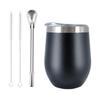 4pcs Yerba Mate Cup Set Stainless Steel Double Wall Mate Cup And Bombilla Set 350ml Heat Insulation Anti Scalding Coffee Mug