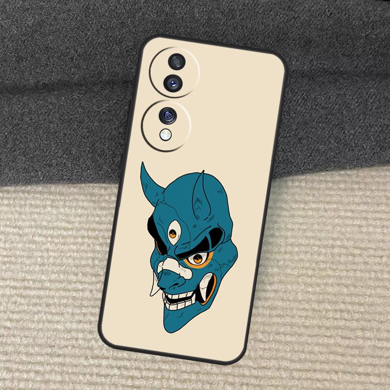 Japanese Oni Hannya Demon Mask Case For Honor Magic 7 5 6 Lite Honor 50 70 90 Lite 200 Pro X8b X9a X8a X8 X9 X9c X9b Cover